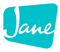 Jane App logo, friendly orange and white text with app icon